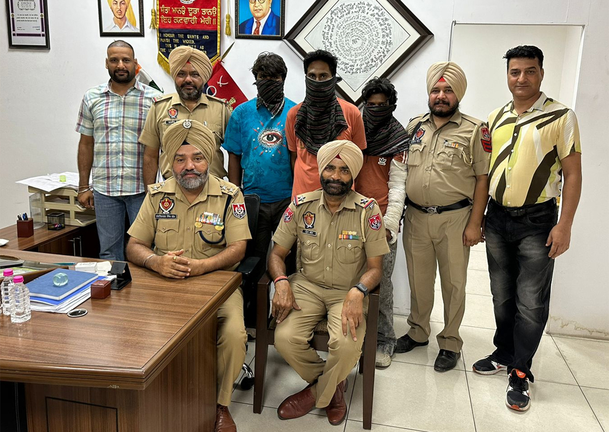 Mohali police arrested three persons who were looting